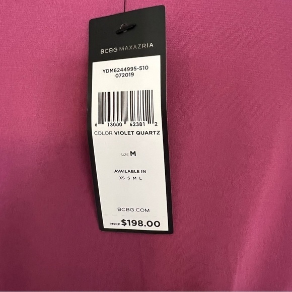 Nwt-Bcbgmaxazria Asymmetric Knit Maxi Dresssize M Color-Violet Quartz - Picture 4 of 13